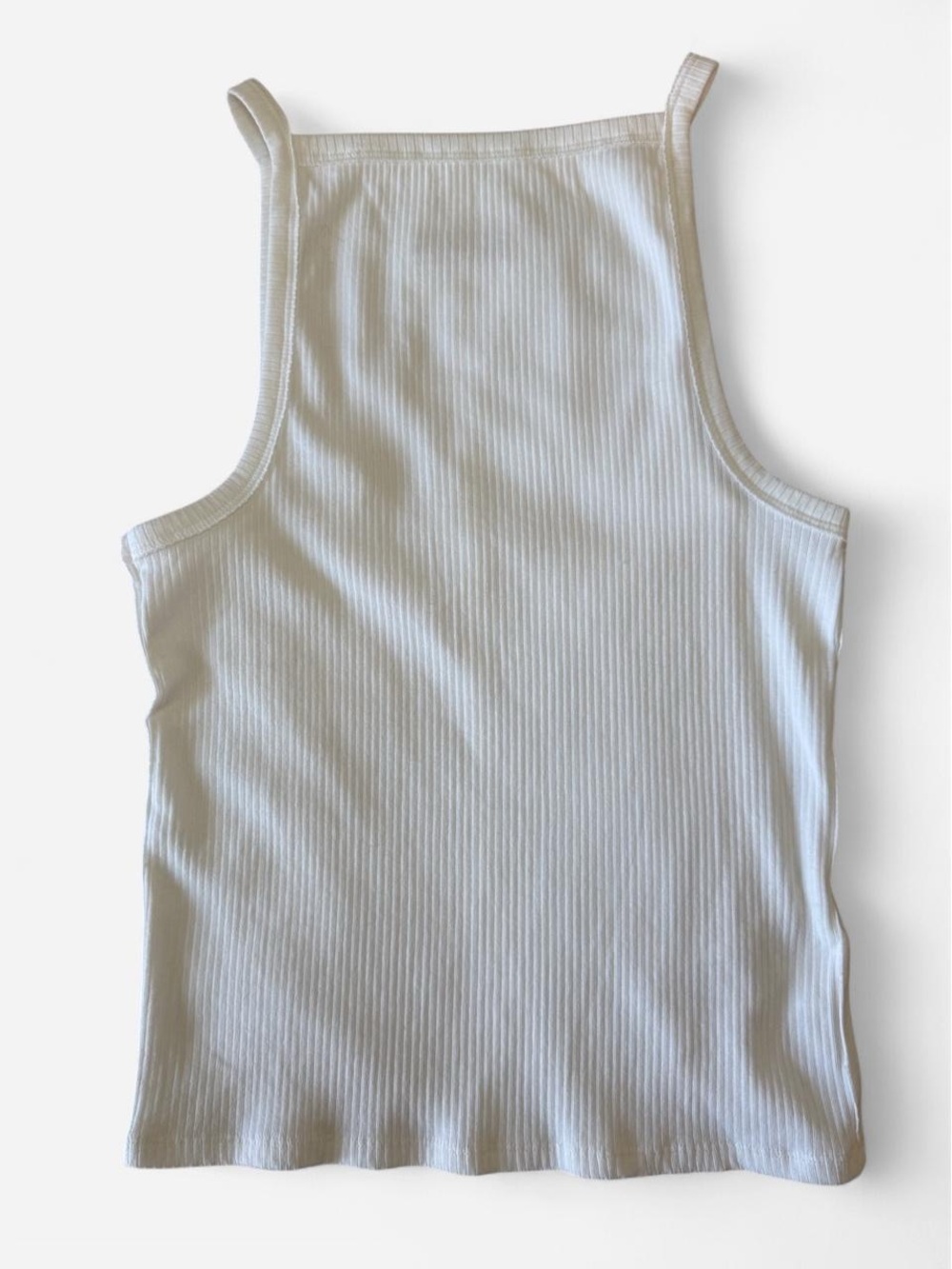 We The Free White Ribbed Square-Neck Tank